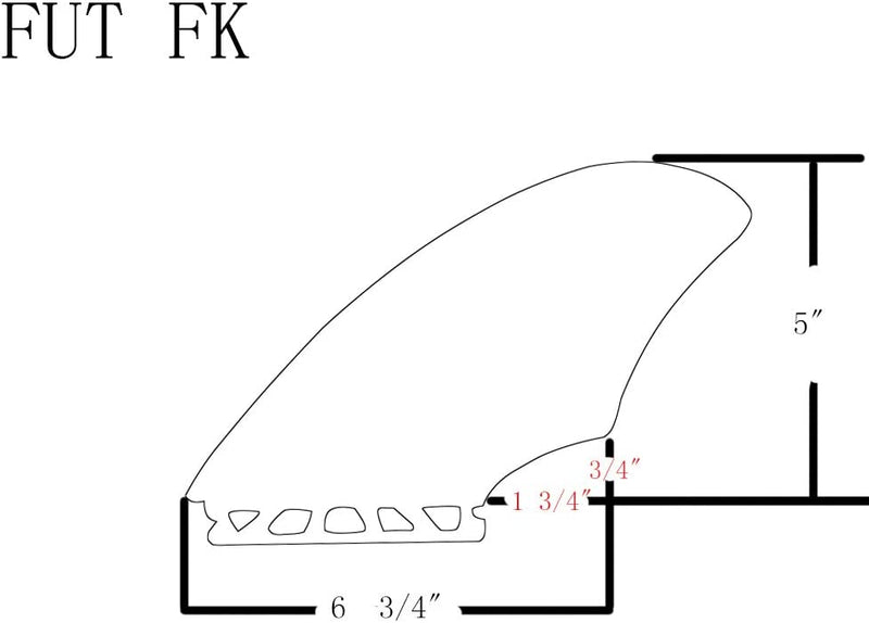 Aletas Pryde Twin Keel Fish Fiberglass Honeycomb (FCSII y futuros)