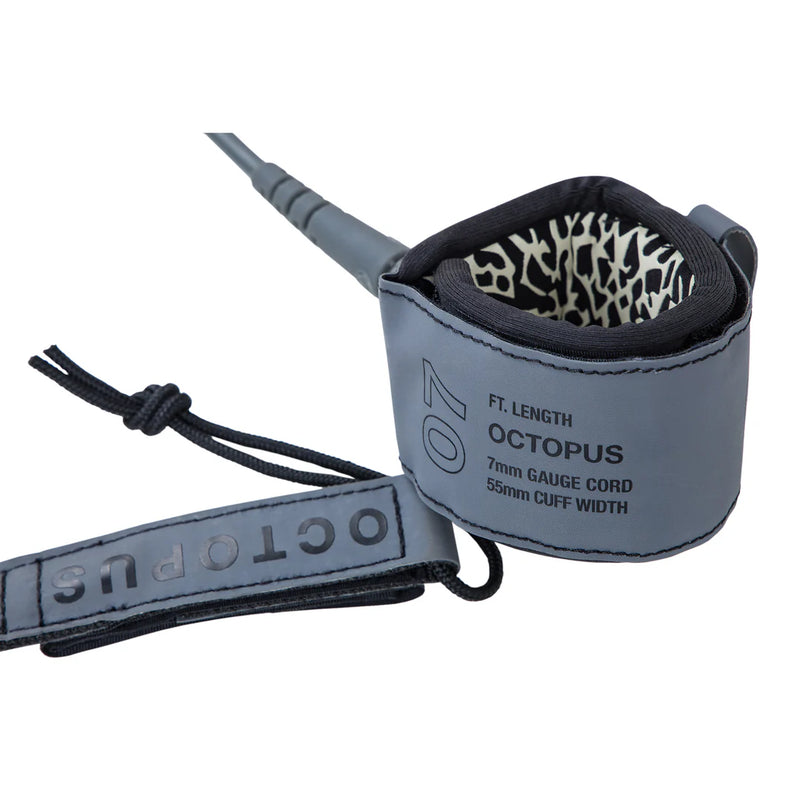 Octopus Mission: Control surf leash 7ft - Grey