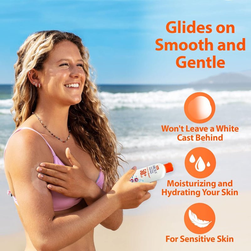 Safe Sea Jellyfish Sting-Blocking Sunscreen, SPF 50+ Lotion 4oz Sunblock