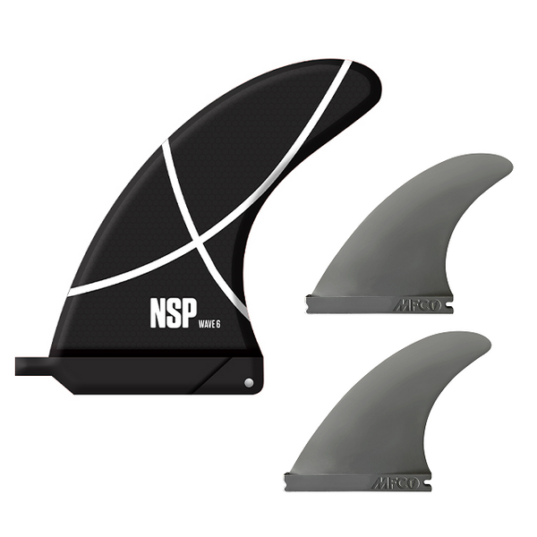 NSP Wave 6.0 RTM Fiberglass Honeycomb Center Fin + Side Bites