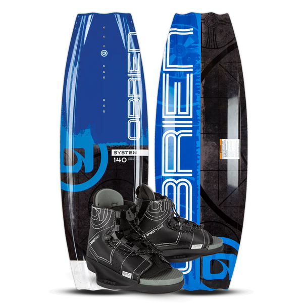 OBrien System Combo - Wakeboard Wake - 140cm and Clutch Bindings Size 7 - 11