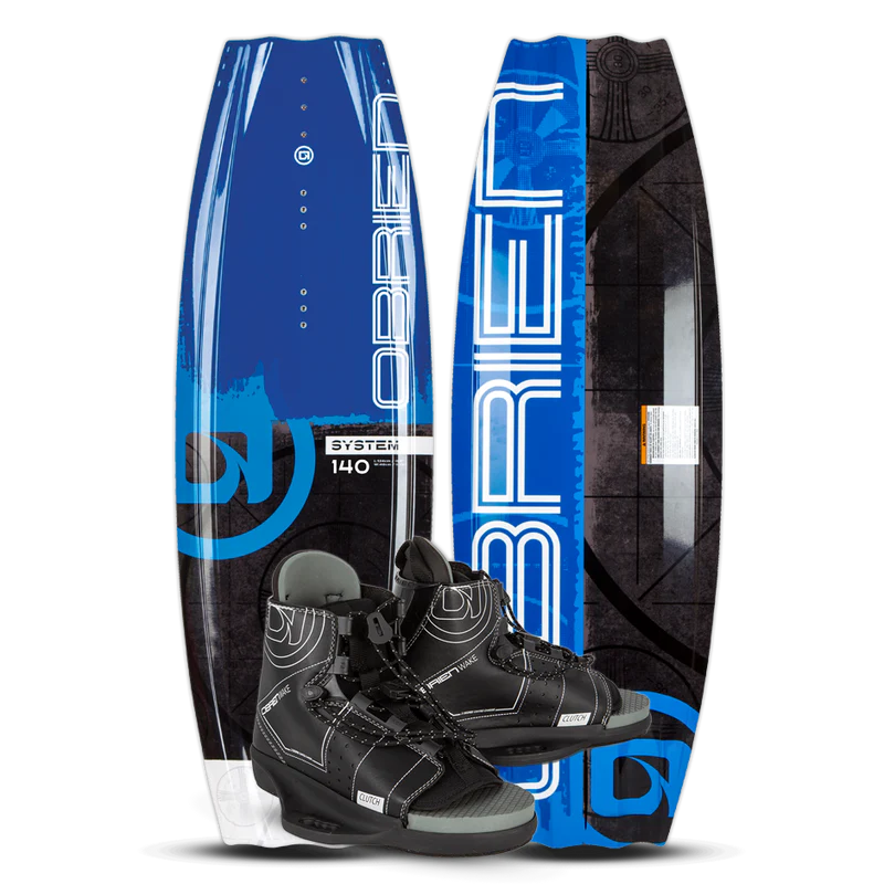 OBrien System Combo - Wakeboard Wake - 140cm and Clutch Bindings Size 7 - 11