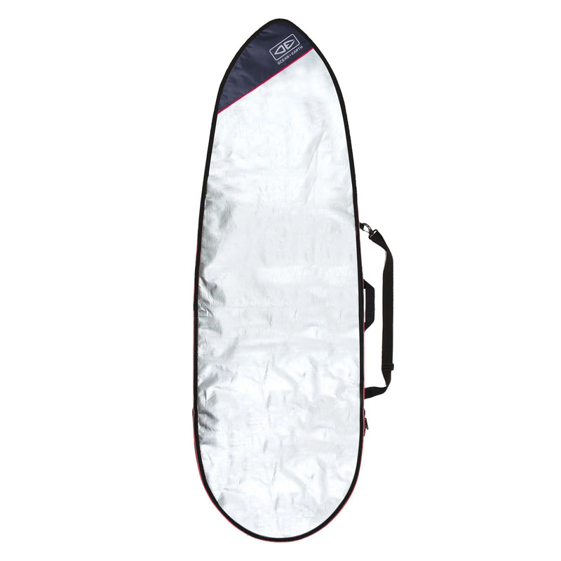 O&E Surfboard Fish Cover - Black/Red