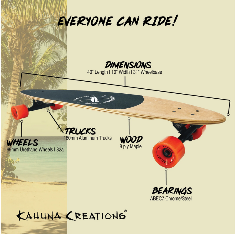 Kahuna Creations Mountain Land Paddle Longboard - 40 pulgadas