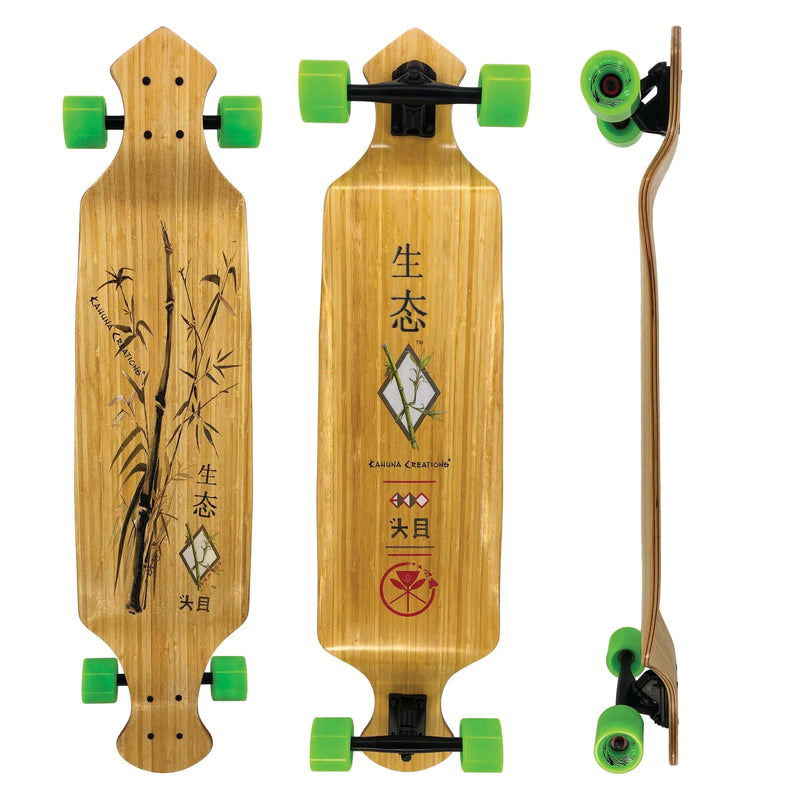 Kahuna Creations Bamboo Drop Deck Land Paddle Longboard - 42"